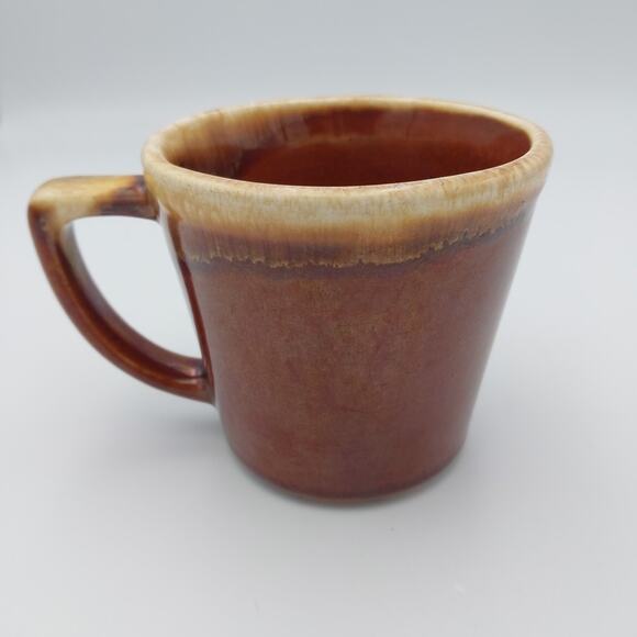 Vintage McCoy Pottery Brown Drip Glaze Coffee Mugs Cups USA 3.5‎ in x 3.25 in - Picture 1 of 2